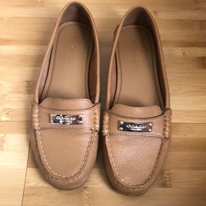 Coach fredrica moccasin loafers pebbled leather
